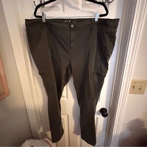 Olive Green Cargo Jeggings
